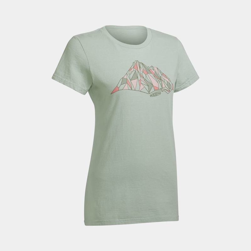 Keen Faceted Mountain Womens T-Shirts Olive Online Sale (5983-FEURA)